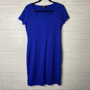 Ronni Nicole electric blue lace dress